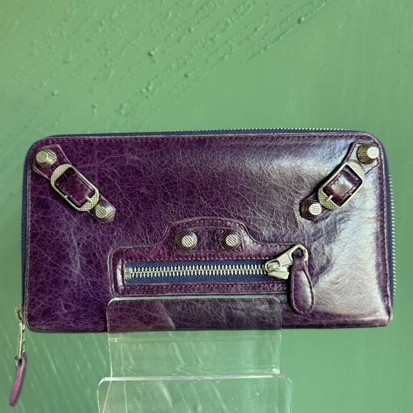 Balenciaga Purple Long Wallet - Picture 1 of 5